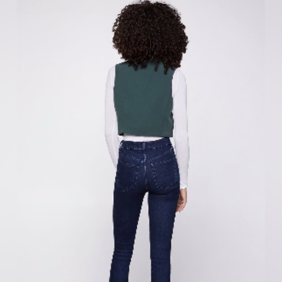 BCBGeneration Cropped Double-Breasted Button Vest Jacket Sleeveless Top - Picture 3 of 6